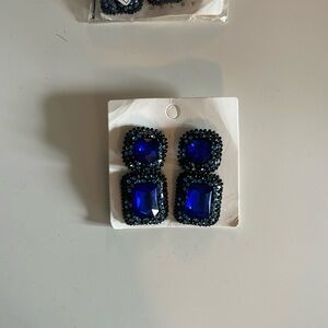 SHEIN blue and black earrings